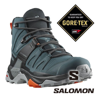 【SALOMON 法國】男X ULTRA 4 GTX中筒登山鞋『觀星藍/黑/紅』473526