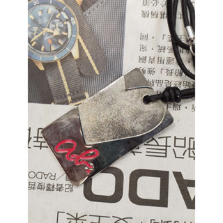再降價......*agnesb 皮繩項鍊 愛心 長鍊子 5*3CM