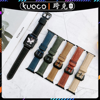 沛納海磨砂皮錶帶 適用Apple Watch Ultra 10 9 8 7 6 5 SE真皮錶帶 蘋果手錶錶帶 46mm