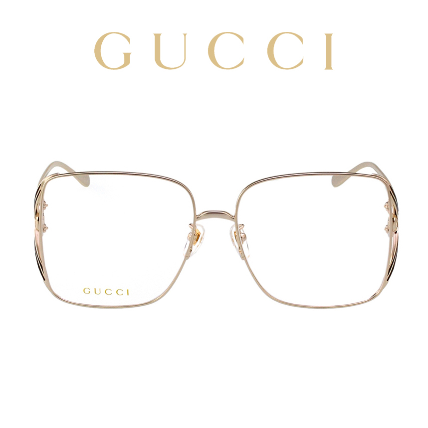 GUCCI 古馳 眼鏡 GG1321O 001 (金/黑) 大方框 鏡框【原作眼鏡】