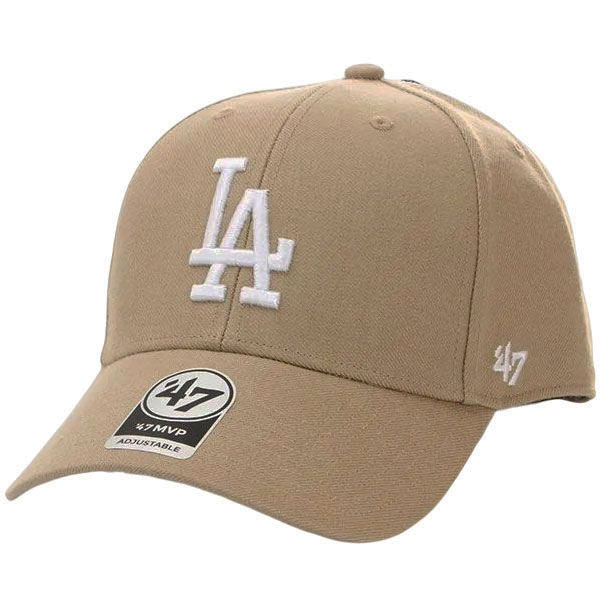 【'47 Brand】MLB DODGERS RAISED BASIC MVP CAP 洛杉磯道奇 挺版 棒球帽 卡其色