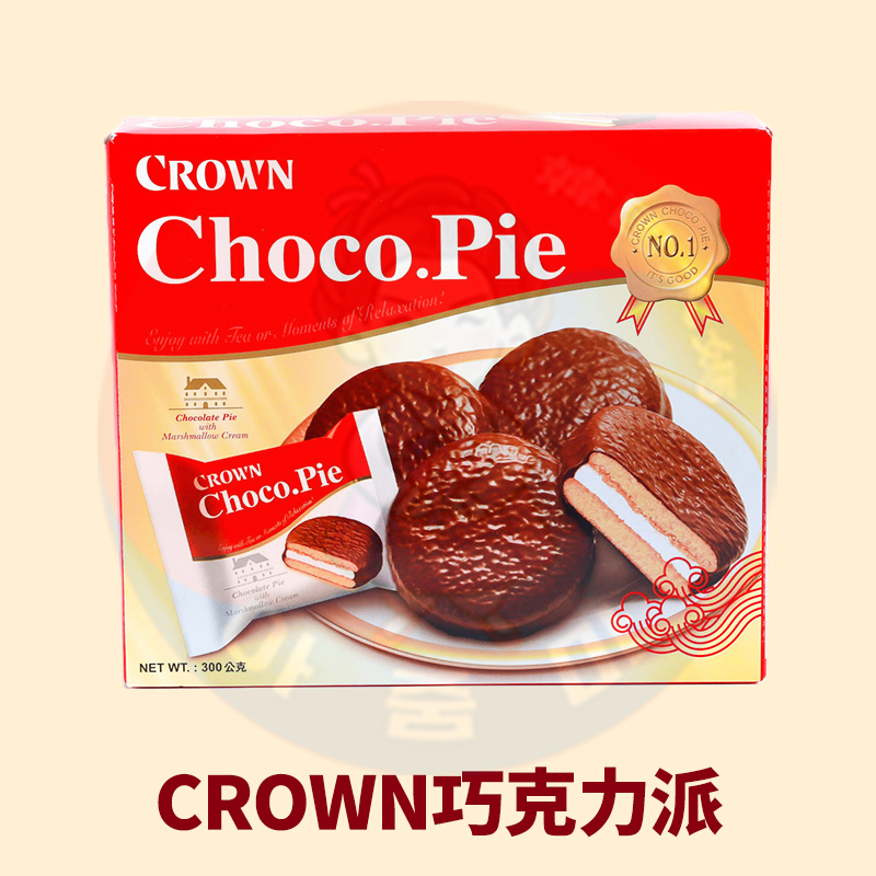 &lt;韓國大媽&gt;韓國CROWN 達人巧克力派300g