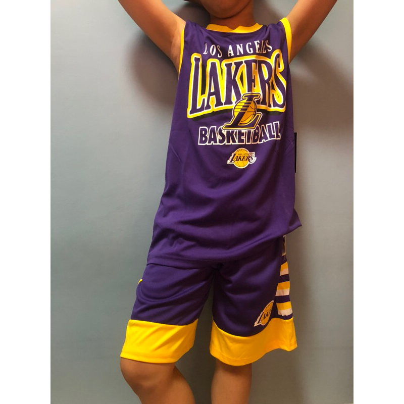 NBA正版貨 保證正品 洛杉磯 湖人隊 大童款 籃球背心 球褲 紫金王朝