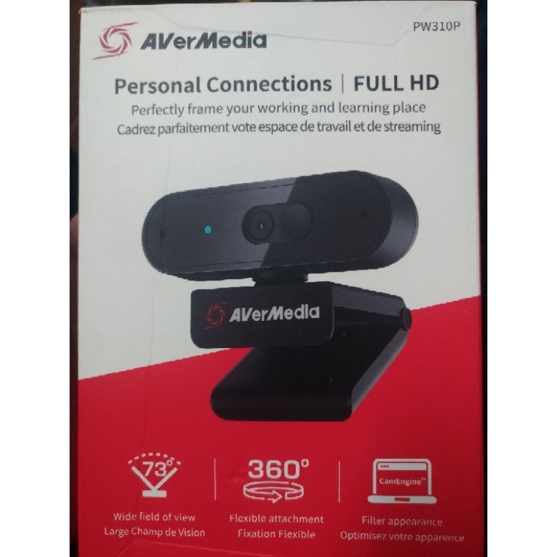&lt;最便宜&gt; Aver Media 圓剛 PW310P 1080p高畫質自動變焦網路攝影機視訊鏡頭