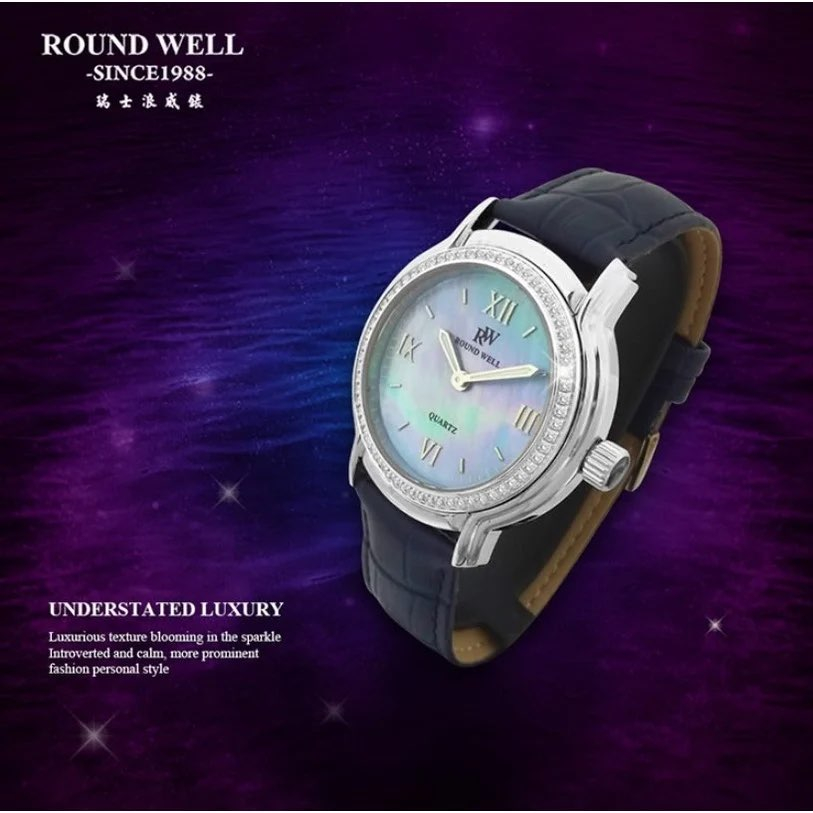 【ROUND WELL 浪威】藍色海洋美鑽腕錶