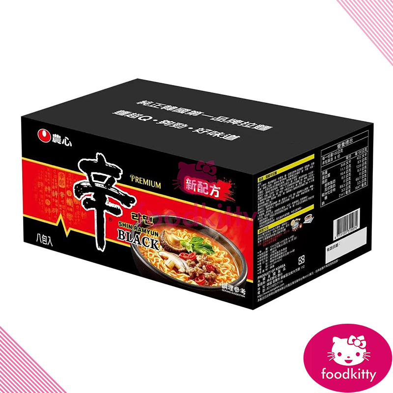 【foodkitty】 台灣出貨 好市多 農心頂級辛拉麵 韓國泡麵 頂級黑辛拉麵 牛骨辛味 整箱 130公克 X 8包