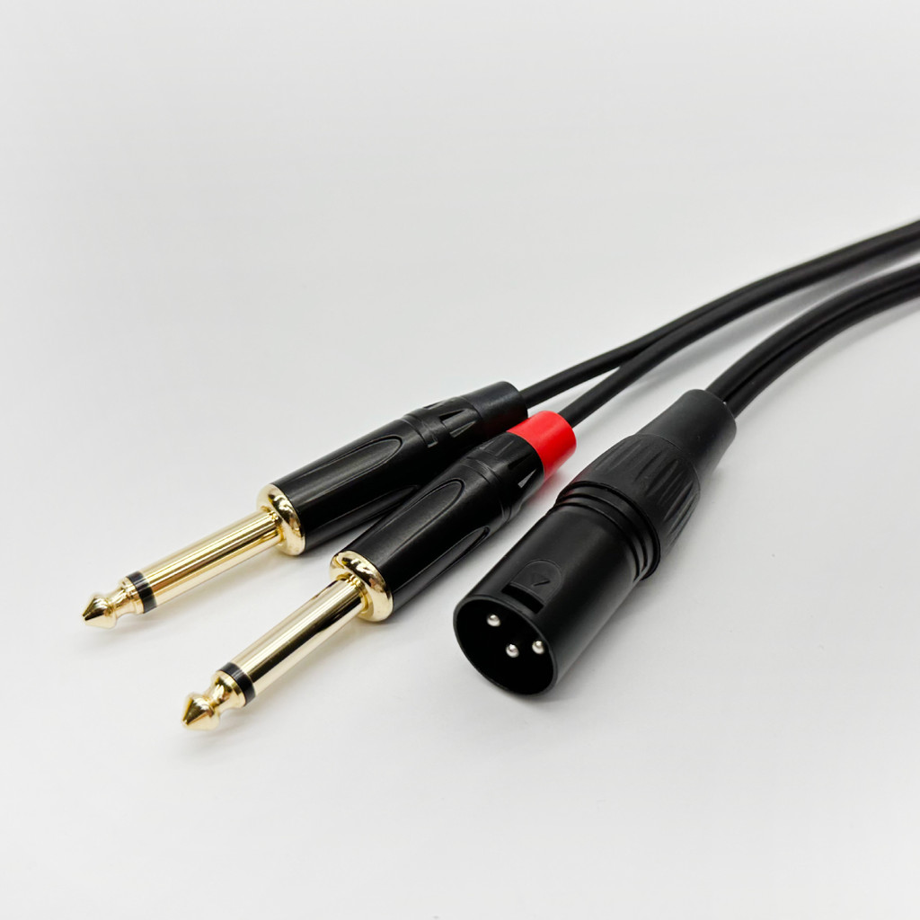 手工 Y線 XLR TS 6.3 一分二 卡農公 Y型 卡農母 6.3 雙排線