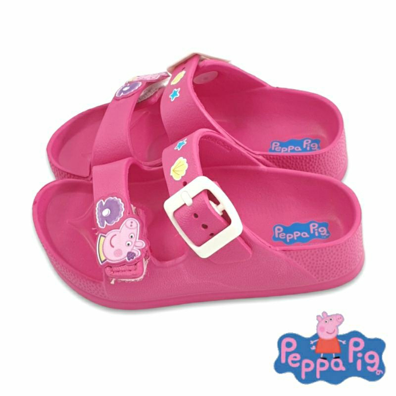 【MEI LAN】佩佩豬 Peppa Pig 粉紅豬小妹 兒童 輕量 防水 拖鞋 舒適 柔軟 正版授權 1011 桃色