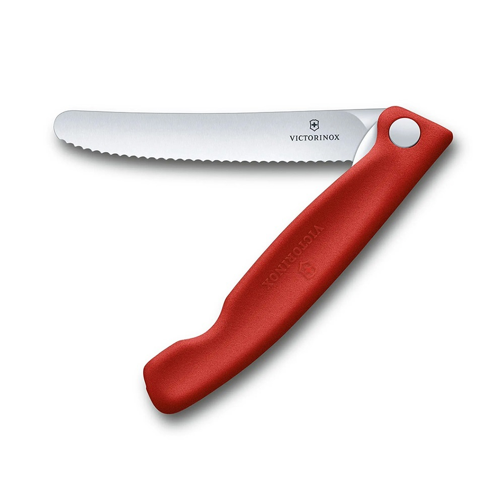 VICTORINOX 瑞士維氏 折疊式番茄刀(鋸齒11cm) 紅 6.7831.FB