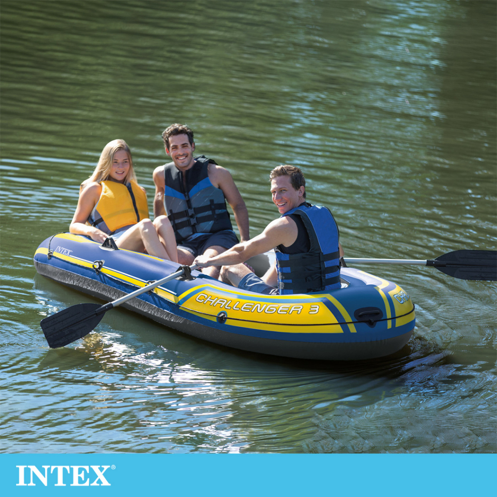 【INTEX】探險者CHALLENGER 3人座休閒橡皮艇/充氣船 15170060(68370)