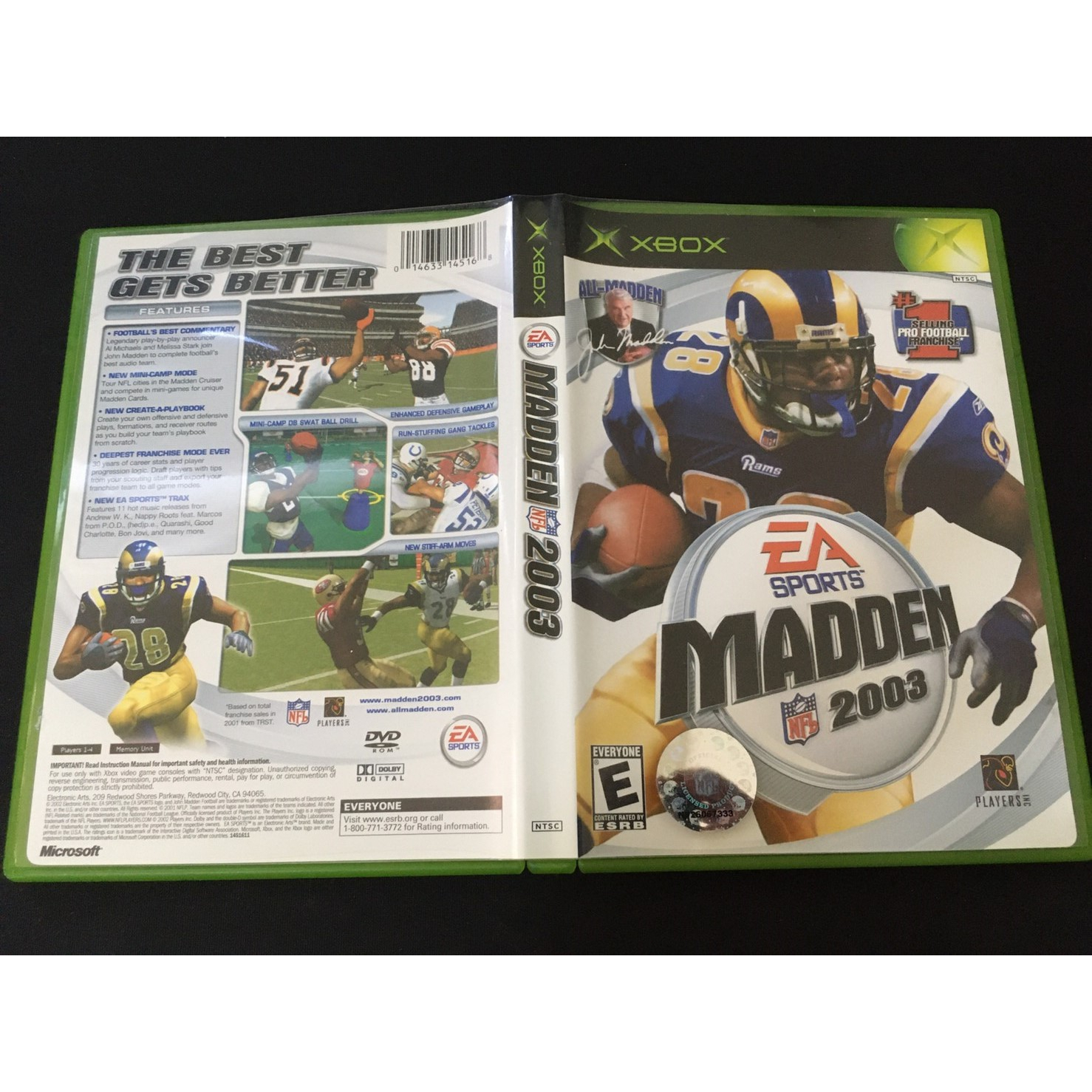 ．私人好貨．二手．XBOX 360．早期 盒裝【美式足球 Madden NFL 2003】美版 中古光碟 電視遊樂器 主