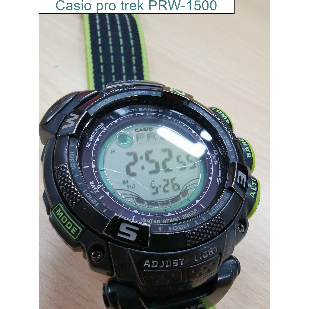 【卡西歐控】保證真品casio pro trek PRW-1500二手良品5局電波校時+強悍太陽能 #350