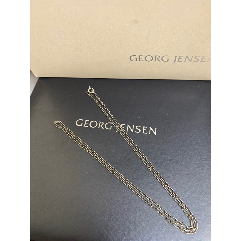 Georg Jensen喬治傑生年度硫化古典60公分圓釦素鍊