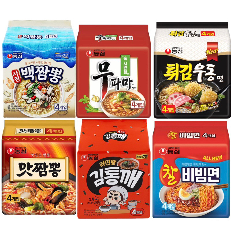 🇰🇷韓國代購🇰🇷 Nongshim 農心 天婦羅烏龍麵 炒碼麵 韓式辣拌麵 四川辣海鮮白炒碼麵  蘿蔔蔥蒜湯麵 韓國泡麵