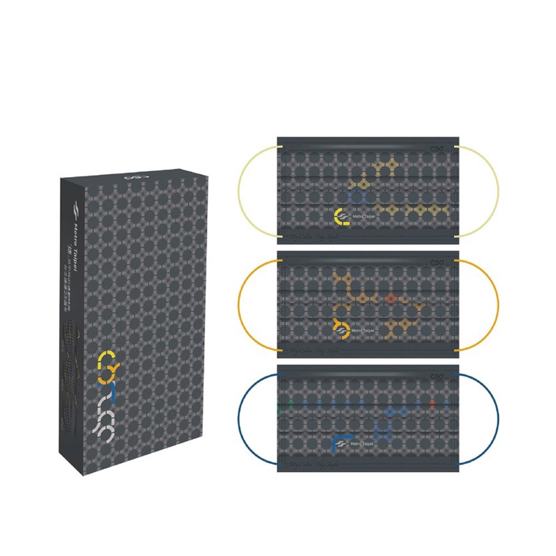 【台北捷運】台北捷運25週年口罩(環狀線/中和新蘆線/板南線)