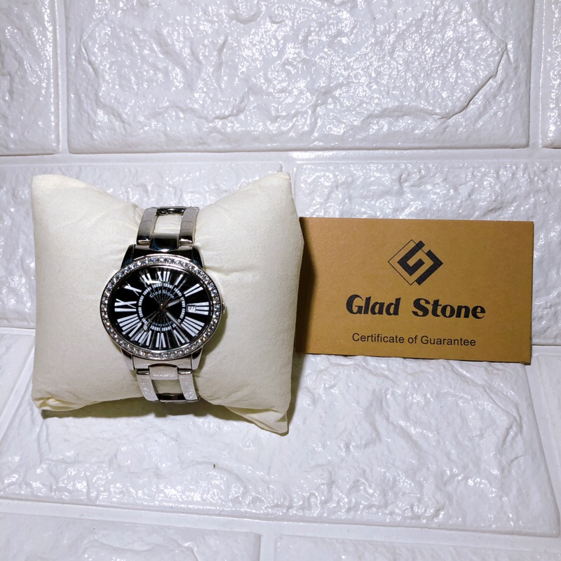 Glad Stone外圈鑽橢圓造型羅馬數字錶帶鏤空設計感女錶/922M