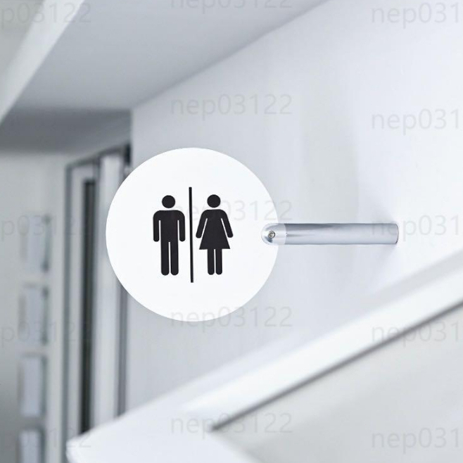 ⚡現貨免運⚡ 質感不銹鋼廁所標示牌 指示牌歡迎牌 商業空間 洗手間 側裝 懸壁