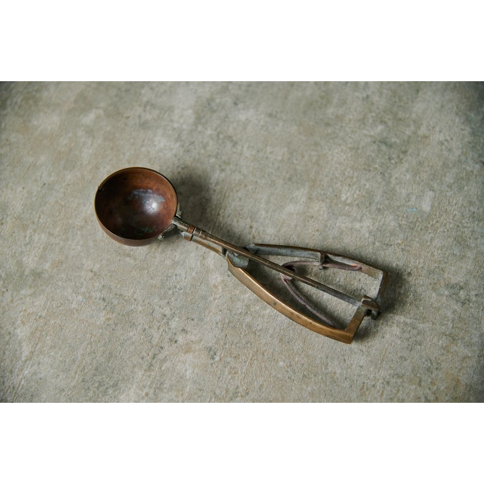 早期 銅製挖冰勺, 彰化富士, 17 號 冰淇淋勺