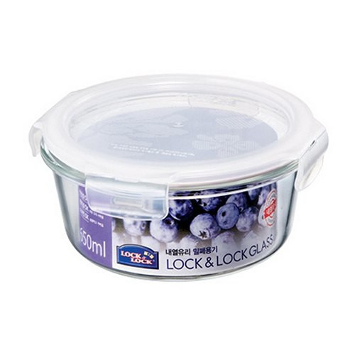 LOCK&amp;LOCK 樂扣 LLG831 圓形玻璃保鮮盒 650ML 耐熱玻璃保鮮盒 圓型保鮮盒 可微波便當盒【家的拼圖】