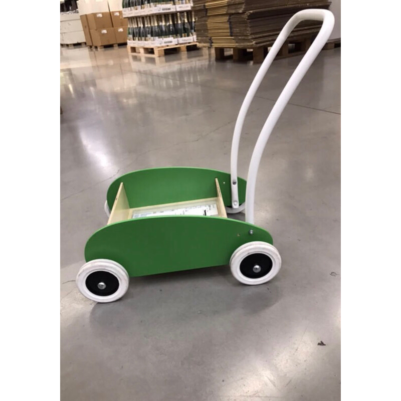 [ IKEA絕版品 ] 📢 IKEA正品 MULA遊戲推車 綠色 樺木 玩具 木製 學步車