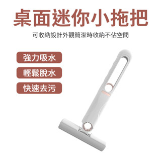 桌面迷你小拖把 迷你便攜式小拖把 迷你拖把 拖把 桌面清潔拖把 車載小拖把 免手洗桌面小拖把 桌面清潔 擦玻璃 廚房清潔
