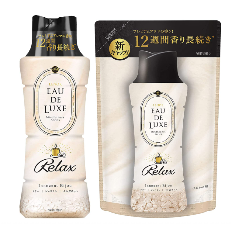 日本 P&amp;G 寶僑 EAU DE LUXE 法式奢華香水系列 衣物芳香顆粒 520ml 替換裝 香香豆 香香粒 芳香珠