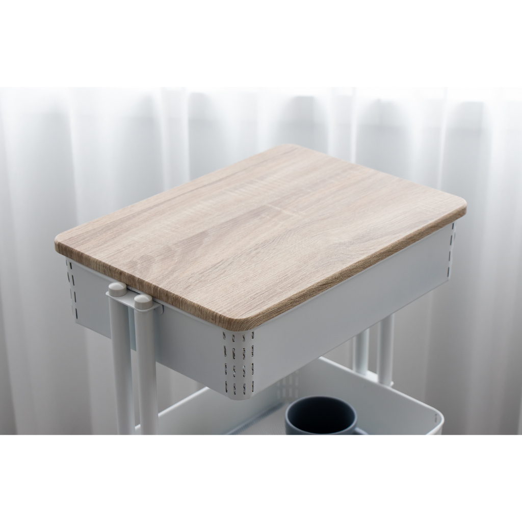 【ikloo】質感單層木板 搭配推車防塵 長38.7寬28.7CM