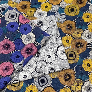 手作森林 蝦皮限定 日本製 設計師 棉布 手繪 花花 布料 進口布料 日本布料 日本布