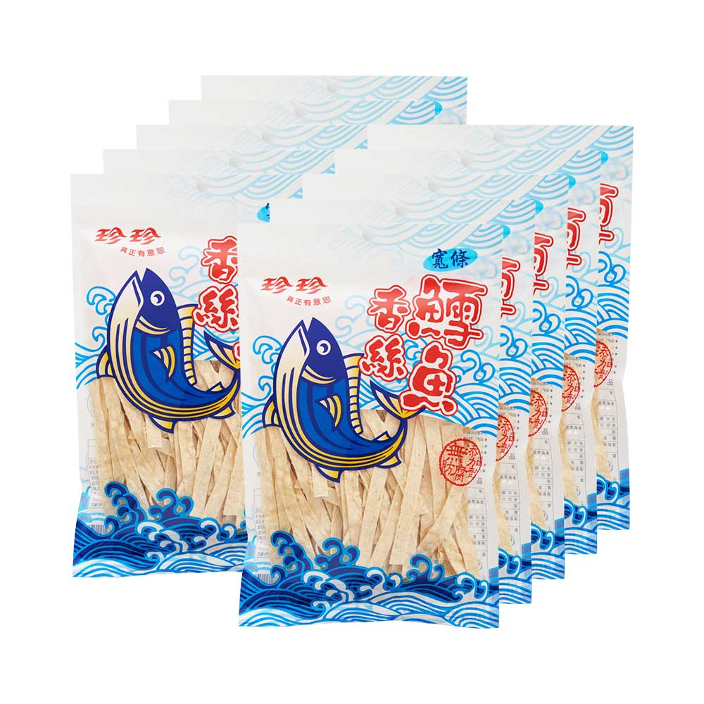 【珍珍】鱈魚香絲-寬條(95g) x10包入組