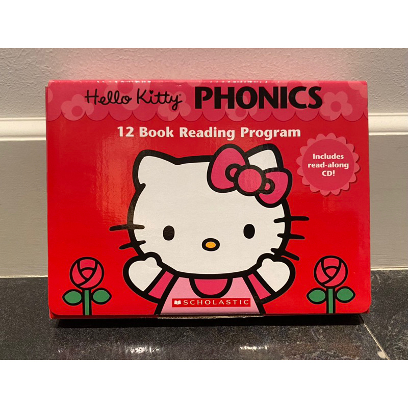 全新未使用童書Hello Kitty Phonics Box Set( 紅) (12書+1 CD)
