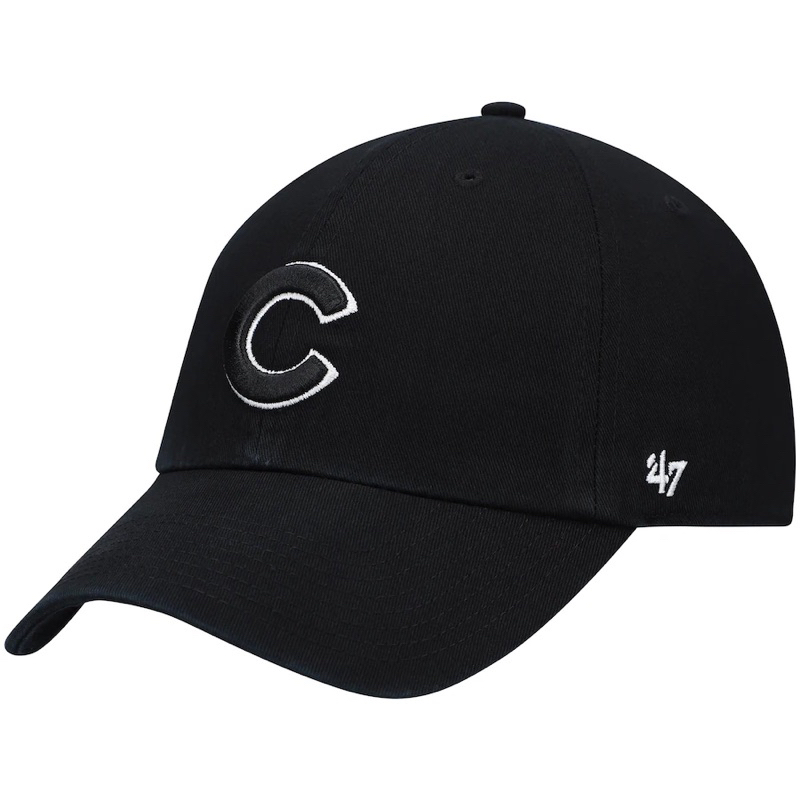 47Brand MLB 芝加哥小熊隊 Chicago Cubs 棒球帽 老帽  黑色 復古 外出穿搭