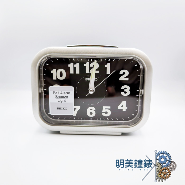 【明美鐘錶眼鏡】SEIKO/QHK026S/QHK026/鬧鐘/大聲公響鈴鬧鐘(銀)