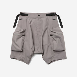WISDOM - WSDM MULTI-POCKETS HAREM SHORTS - GREY