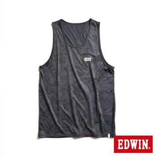 EDWIN 涼感系列 數位迷彩涼感纖維機能背心(黑灰色)-男款