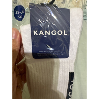 Kangol 白色長襪 男 中性 25-28cm 厚襪 袋鼠 英文字 運動