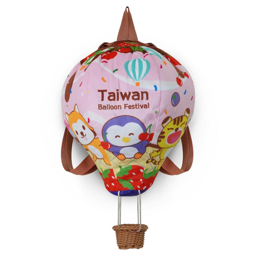免運！！企鵝冰淇林-熱氣球絨毛背包-台東熱氣球-熱氣球充氣-充氣玩具工廠-充氣玩具-吹氣玩具-紀念小球-熱氣球紀念