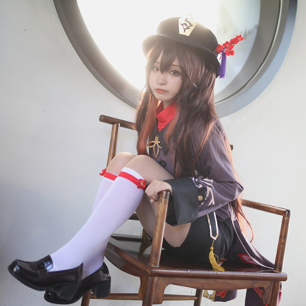 台灣出貨 原神cos 胡桃cos 往生堂堂主cos服游戲cosplay女生服裝 胡桃假髮胡桃鞋胡桃道具