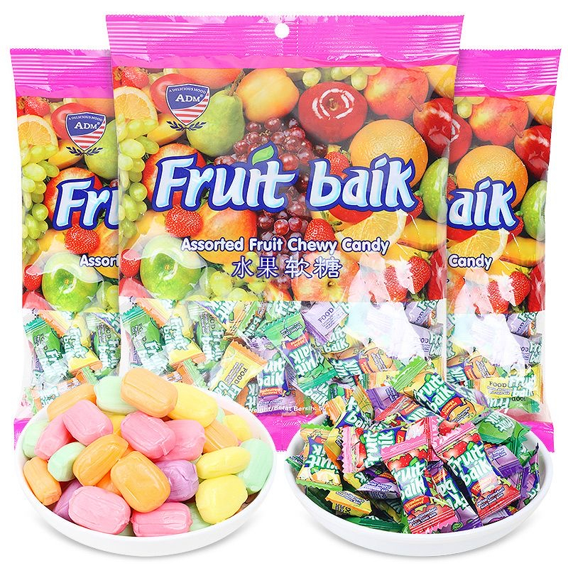 【新貨 滿額免運】馬來西亞水果軟糖結婚喜糖果瑞士糖散裝水果糖網紅零食批發價