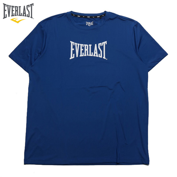 EVERLAST 短袖 短T 寶藍 印花LOGO 運動 快排 機能 上衣 男 4021109182