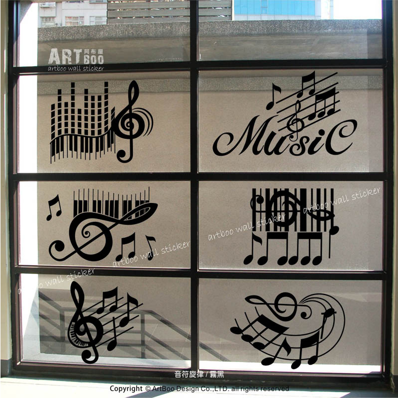 玉米甜》音符旋律‧壁貼 窗貼 防水防曬店面櫥窗使用 音階 音符 音樂教室