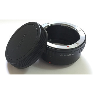Contax CY C/Y鏡頭轉Canon EOS M M2 M3 M10 M50 M200 M6 M5相機身轉接環後蓋
