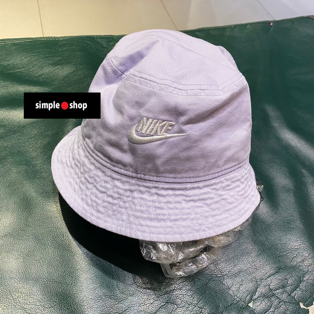 【Simple Shop】NIKE 刺繡 LOGO 漁夫帽 水洗 仿舊 漁夫帽 遮陽帽 帽子 藍色 DC3967-536