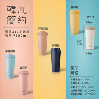(正版) LocknLock 樂扣樂扣 韓風簡約彈蓋316不鏽鋼保溫咖啡杯 316 環保杯 保溫杯 彈蓋
