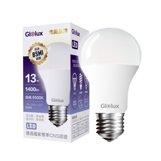 Glolux 13W LED廣角高亮度燈泡-白光1PC個【家樂福】