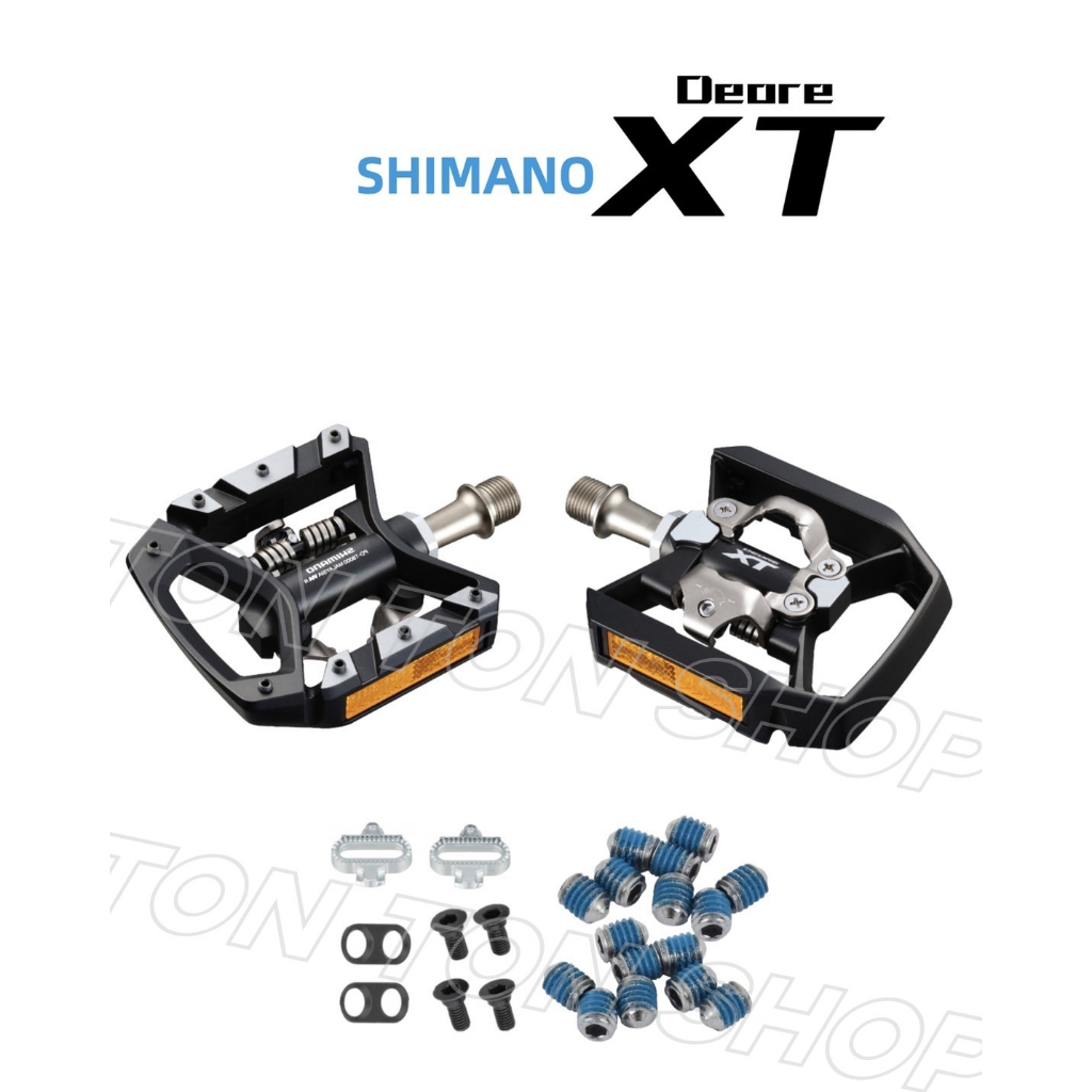 SHIMANO DEORE XT PD-T8000 雙面踏板卡踏 SPD 平面，內附 SH56 鞋底扣片