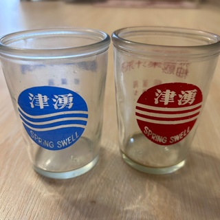 早期台灣餐廳飲料玻璃杯 聯名飲料玻璃杯