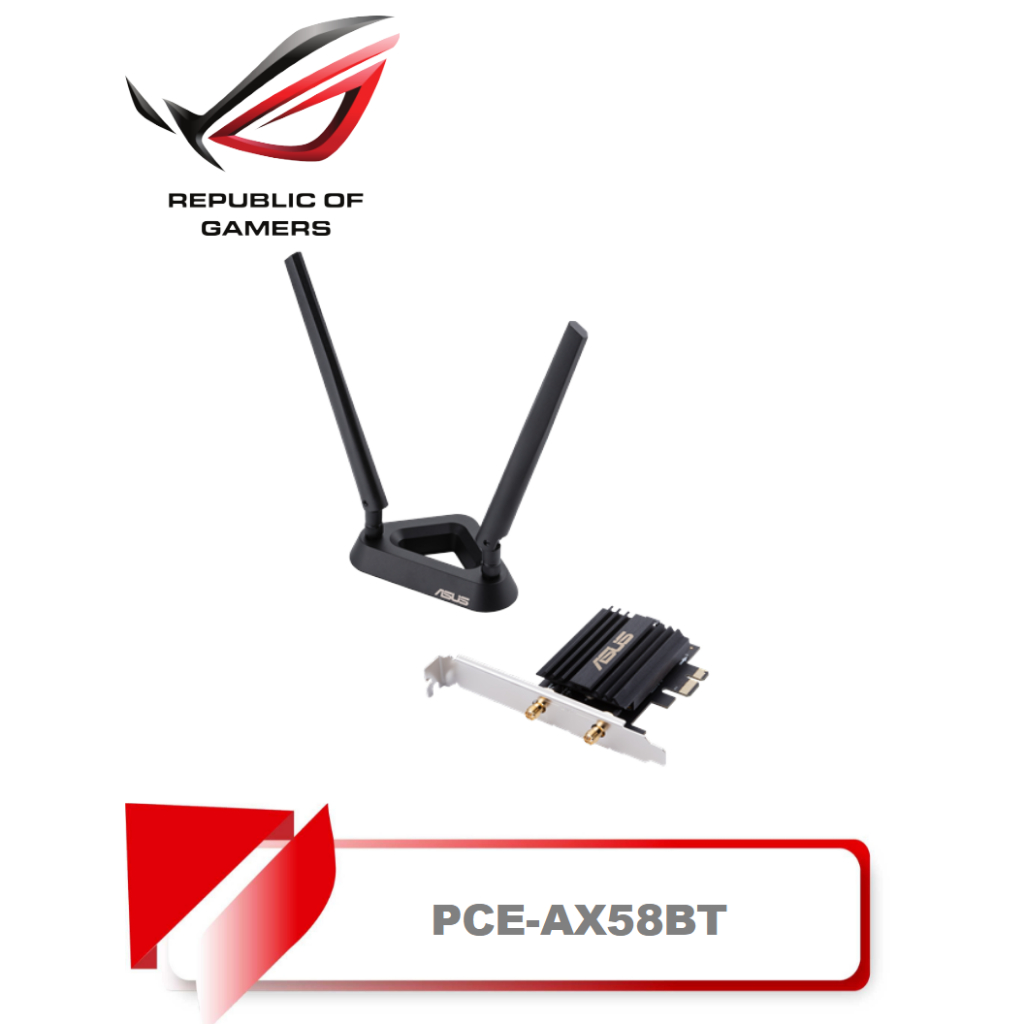 【TN STAR】ASUS華碩 PCE-AX58BT AX3000雙頻PCI-E 160MHz Wi-Fi6網路介面卡