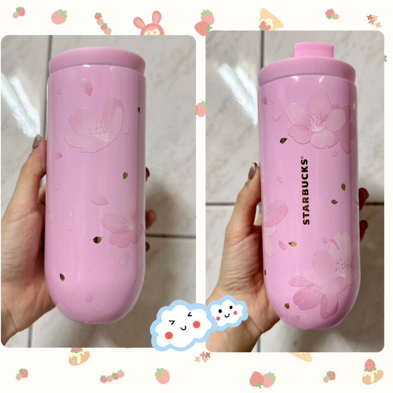 🍄咪の全新保溫瓶🍄星巴克STARBUCKS櫻花粉色保溫瓶（335ml)/限量款/102