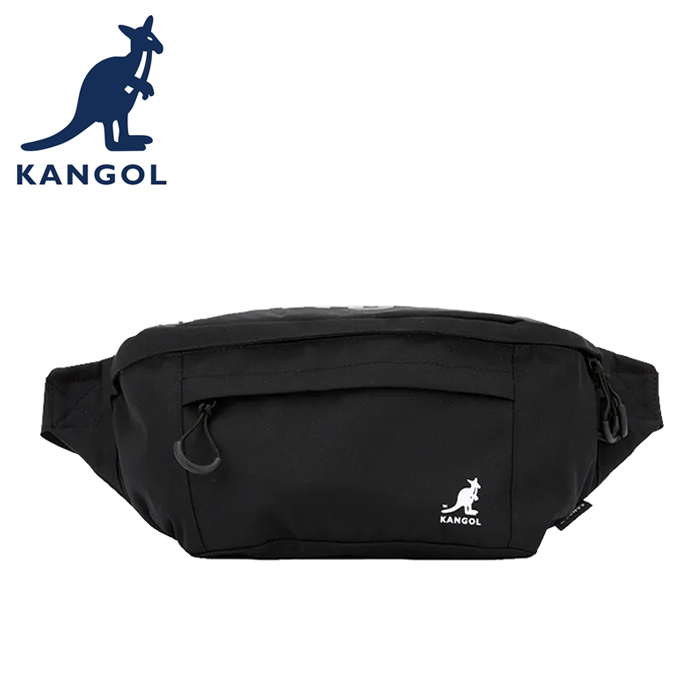 KANGOL 英國袋鼠 63258785 腰包 胸前包 黑色 中卡其 中灰