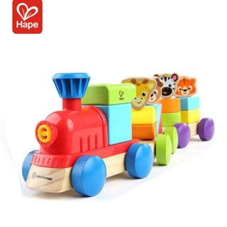 德國 Hape 愛傑卡 發現號動物列車 /抓握玩具.安撫玩具.交通造型玩具